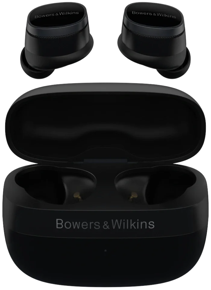 B&W Pi earbuds in case