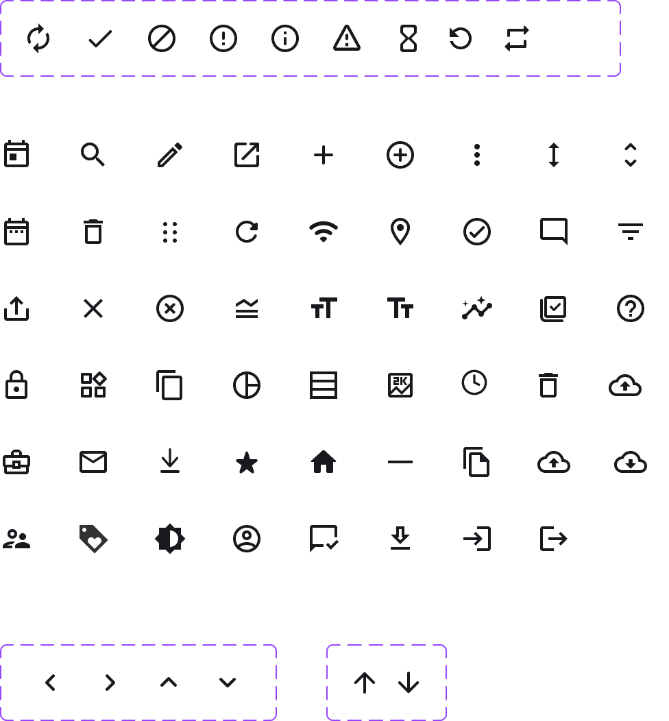 Styleguide — the icon set