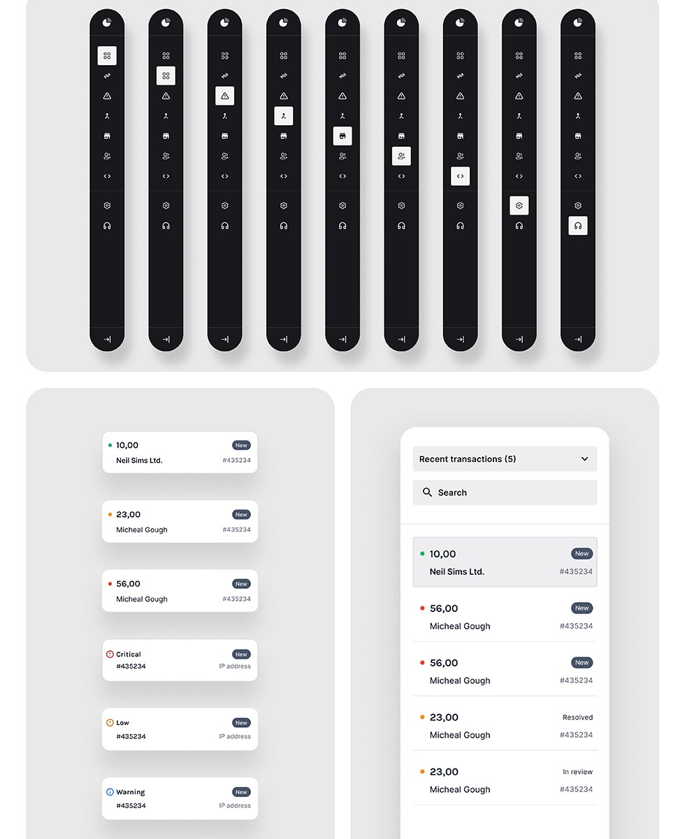 Redesigned platform screen — merchant management