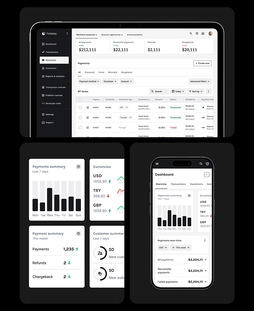 Redesigned platform screen — transaction detail